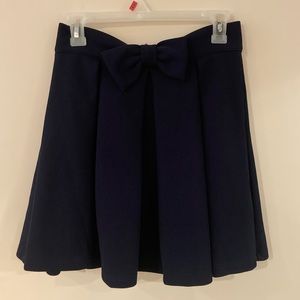 Navy blue shein skirt with bow
